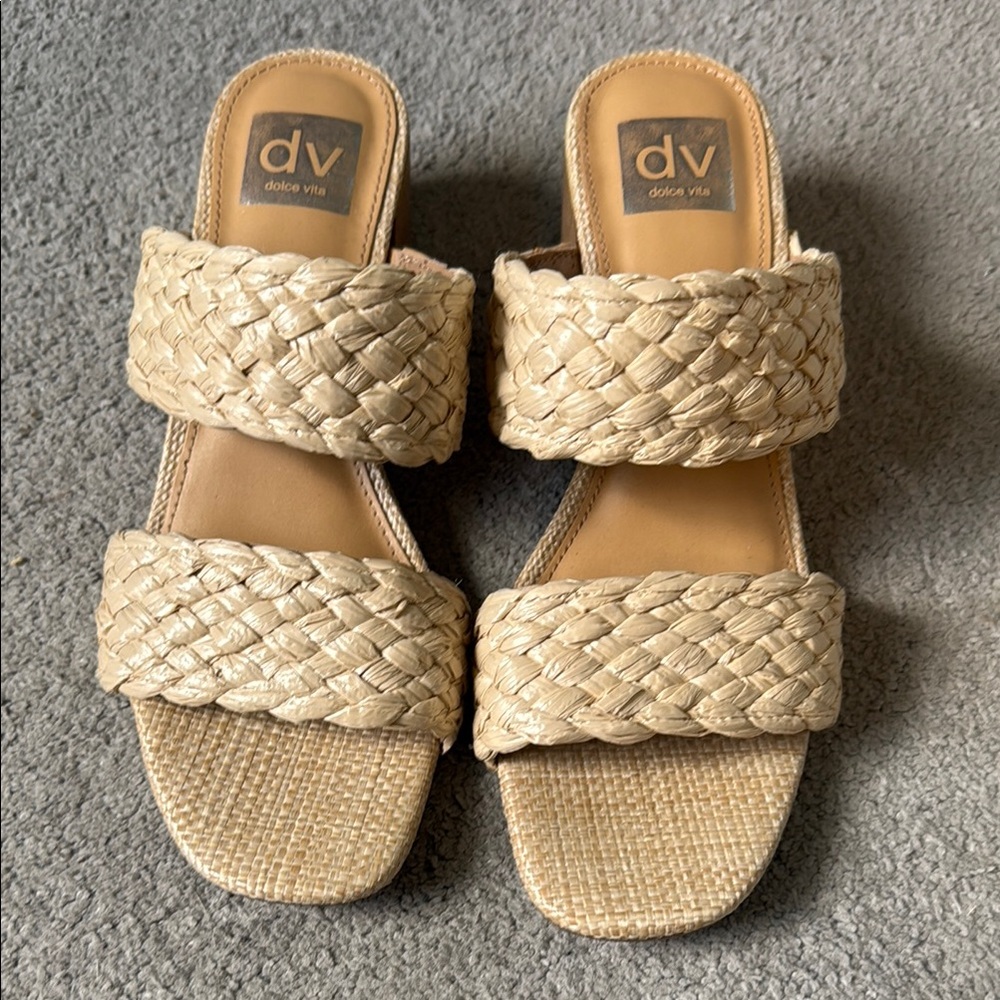 Dolce Vita Wicker Block Heeled Sandal